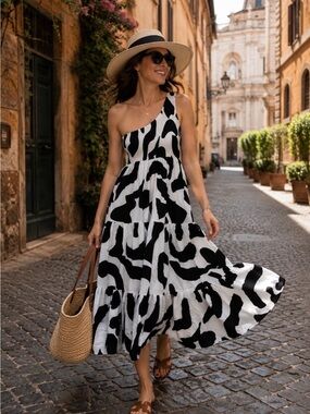 abel the label black and white dress Abel The Label | Dresses | Abel The Label Black And White Oneshoulder Dress
